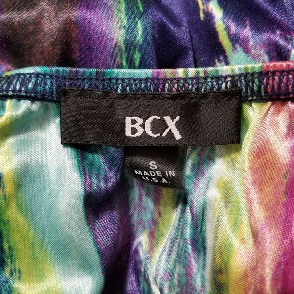 BCX top Small multicolor sleeveless halter colorful smocked bottom Y2K - Picture 10 of 11